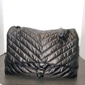 Rebecca Minkoff NWT Edie Nylon Jumbo Flap Blk